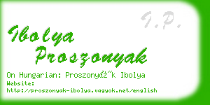 ibolya proszonyak business card